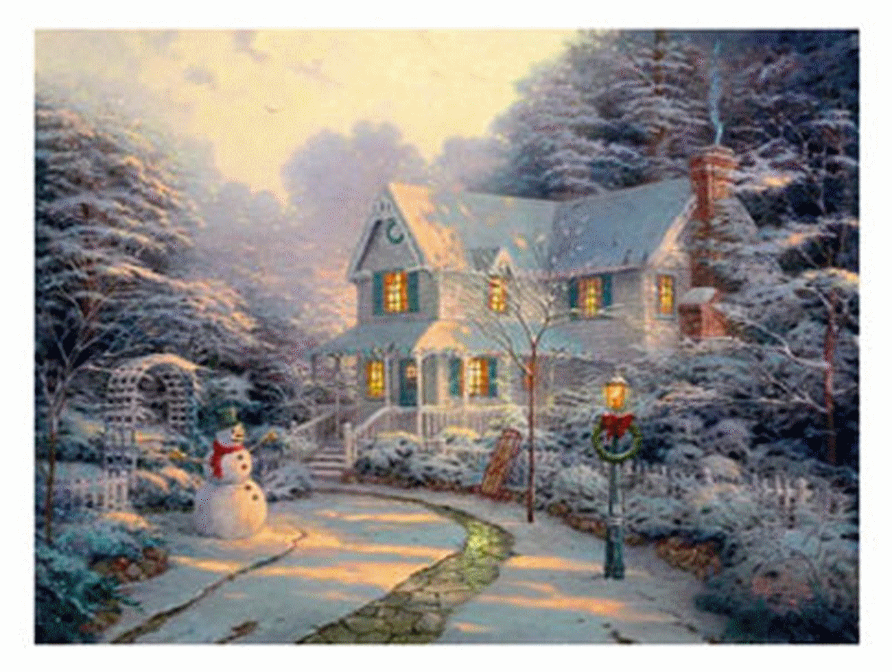 maison illuminee jour /nuit